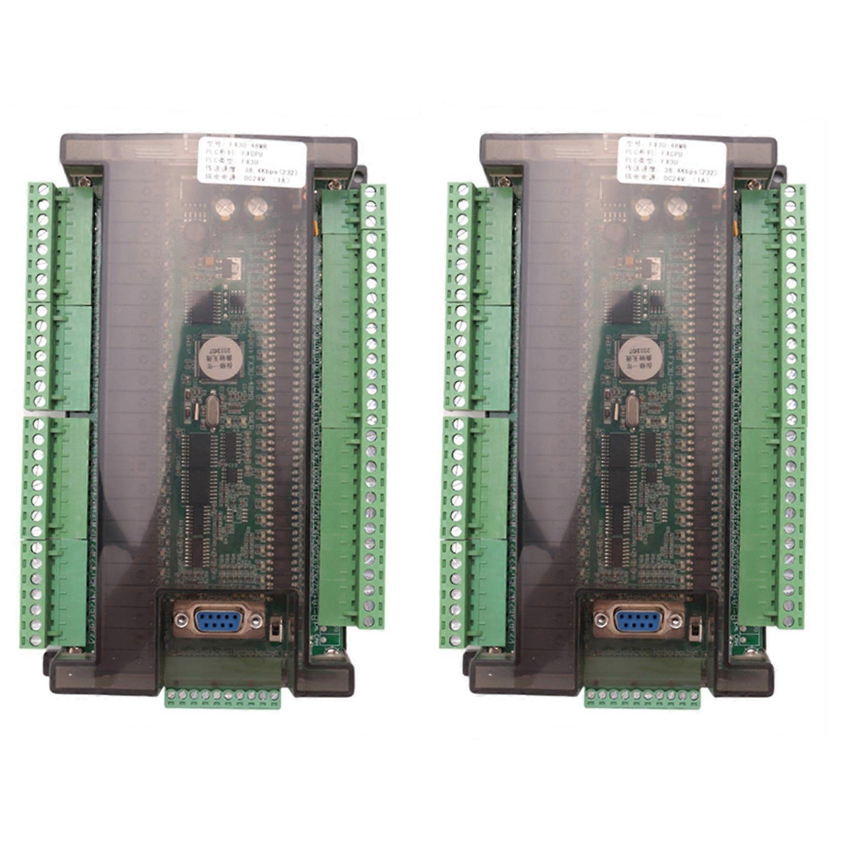 2 Horloges Temps Réel Fx3u 48mr Rs485 (rtc), 24 Entrées, 24 Sorties Relais, 6 Entrées Analogiques, 2 Sorties Analogiques, Automate Programmable.