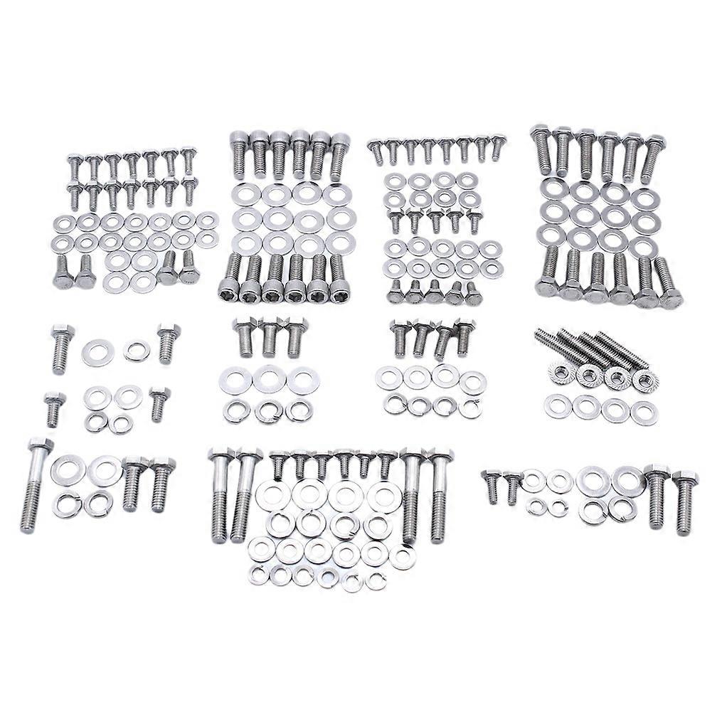 Kit Complet De Boulons De Moteur Sbc Pour Chevy 265 283 305 327 350 400, Jeu Hexagonal, En Acier Inoxydable.