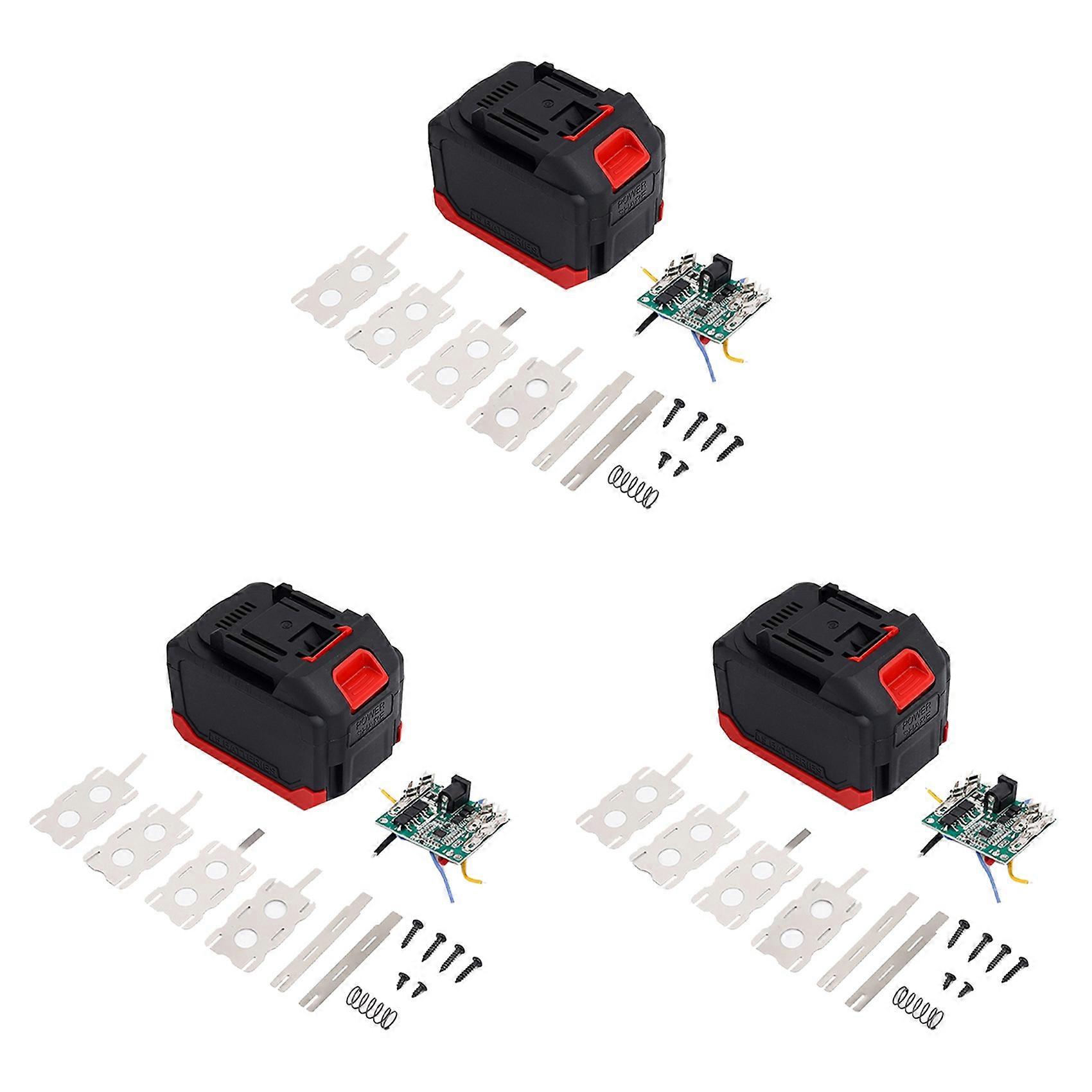 Kit De Boîtier De Batterie Et De Circuit Imprimé Pour Batterie Makita 15 Cellules + Carte De Protection Pour Batterie Au Lithium (3 Boîtiers + Carte De Protection)