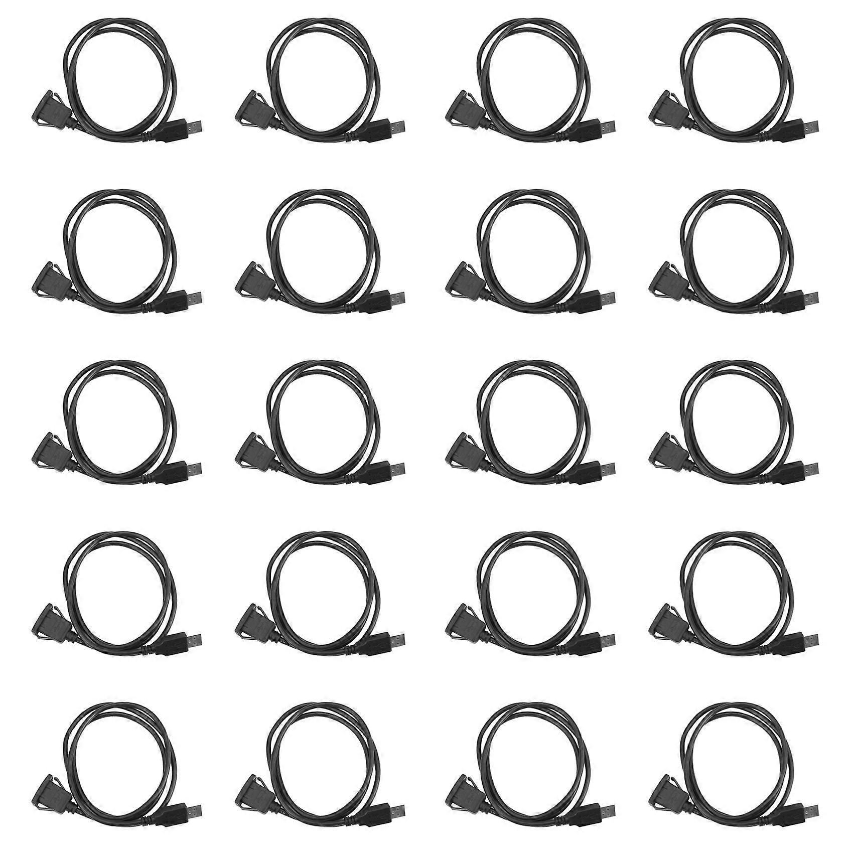 20 Câbles D'Extension Usb Mâle-femelle Encastrés Pour Tableau De Bord De Voiture, 1 M