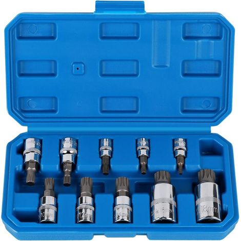 Choyclit – Torx-stecker 1/2'', 1/4'', 3/8'' – 12-punkt-bits M4 Bis M18 – Chrom-vanadium-stahl – Aufbewahrungsbox Im Lieferumfang Enthalten