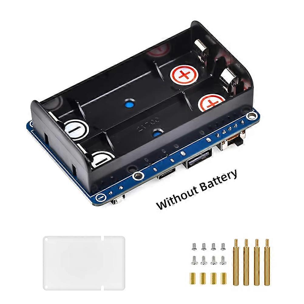 Pour Raspberry Pi 3, 3b Et 4b : Carte D’extension Ups Hat Compatible Avec Les Batteries Li-ion 21700 (5 V, Alimentation Sans Interruption) Et Connecteur À Broches Pogo