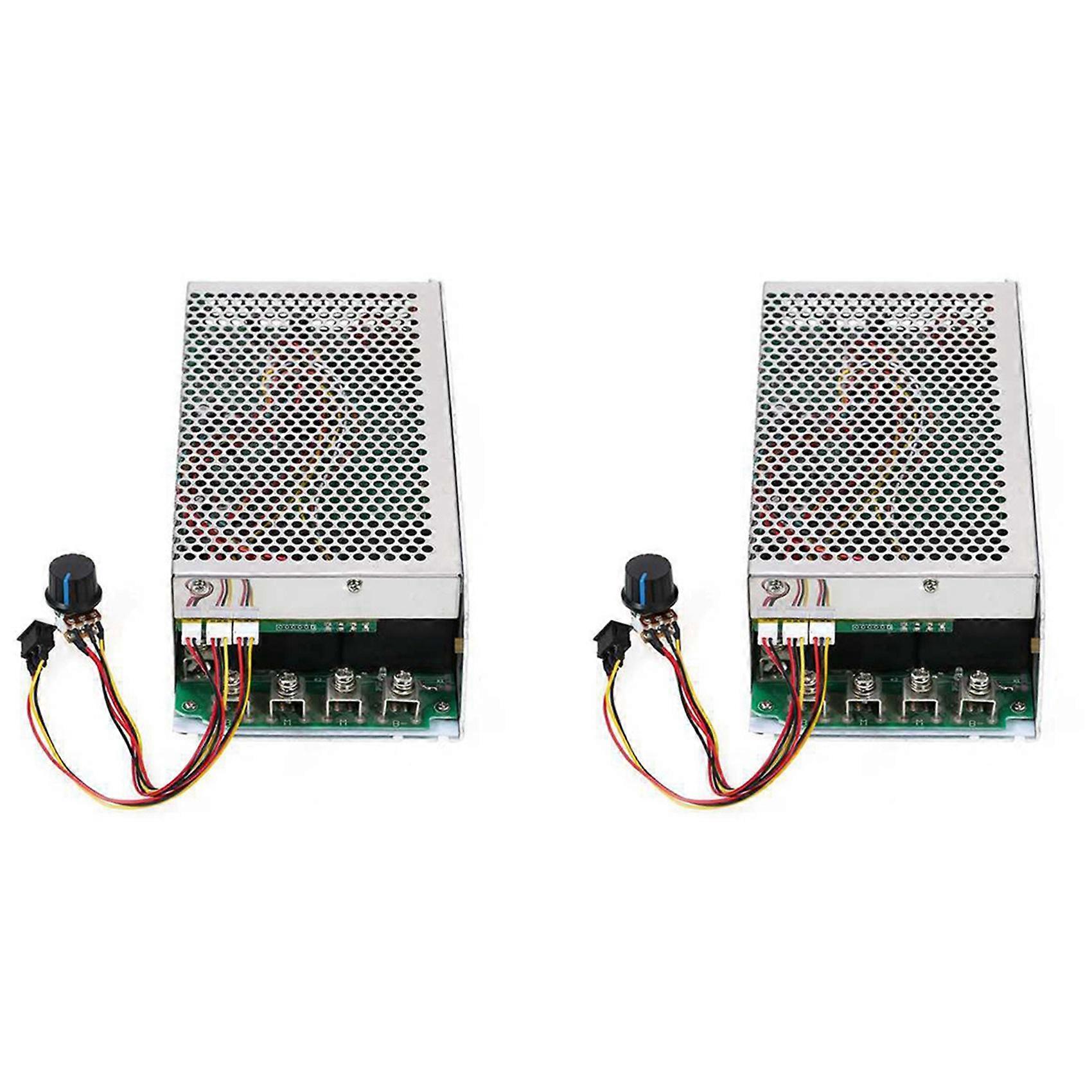 2x Dc 10v-50v 5000w 200a Moteur À Courant Continu Contrôleur De Vitesse Réglable Régulateur Pwm Commande Réversible