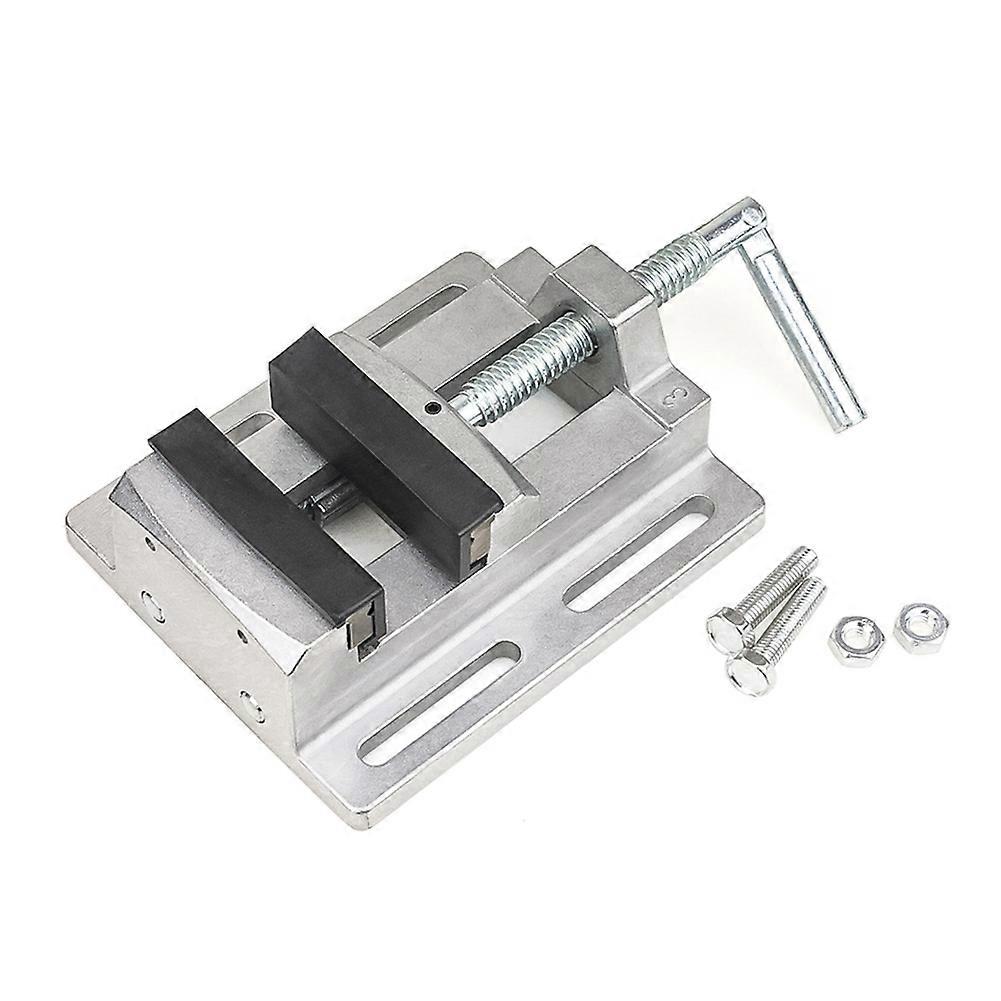 Étau De Perceuse À Mâchoires Parallèles De 76 Mm (3 Pouces) En Alliage D'Aluminium, À Double Rail De Serrage, Pour Table De Fraisage Et Outil De Réglage.