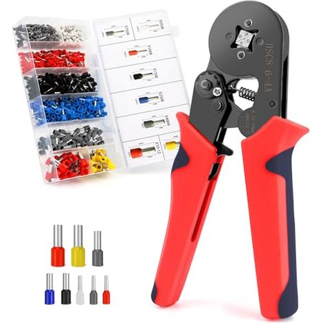 Crimpzange, Elektrische Anschluss-crimpzange, Elektrische Anschlussklemmen Crimp 0,25–10 Mm² – Anschluss-crimpzange Für Elektroinstallationen Und Fahrzeugreparaturen, Heimwerkerwerkzeug (1250)