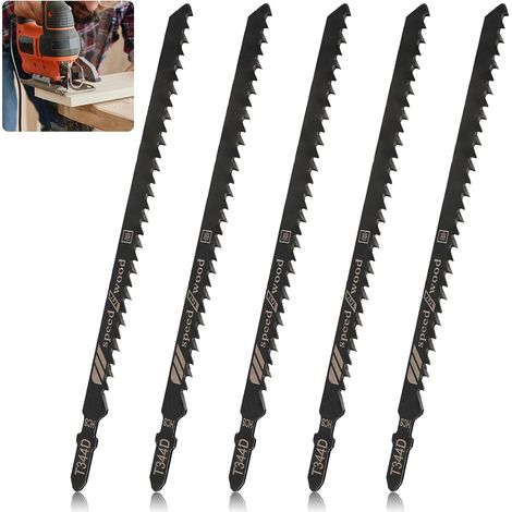 Csparkv – 5er-pack T744d 180 Mm Stichsägeblätter – Für Hartholz Und Metall – Präzises Und Sauberes Schneiden – Kompatibel Mit Bosch Und Metabo