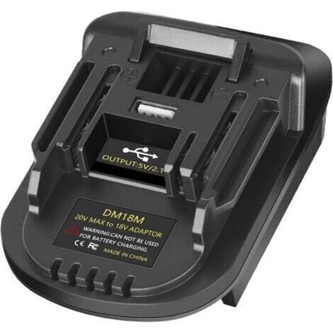 Dm18m Akku-adapter Für 18-v-makita-werkzeuge, Für Dewalt 20-v- Und Milwaukee M18 18-v-akkus Auf 18-v-makita-akkus Bl1830 Bl1840 Bl1850 Mit Usb-ladeanschluss