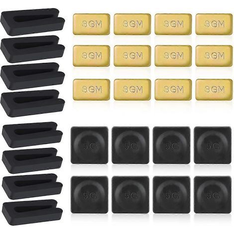 Das 8-teilige Ausgleichsgewichtsset Für Deckenventilatorblätter Enthält 3 G Selbstklebendes Goldgewicht Aus Metall Und 5 G Selbstklebendes Gewicht Aus Schwarzem Metall.