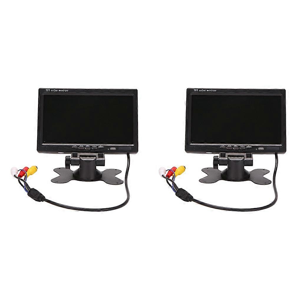 2 Moniteurs Couleur Hd Lcd Tft 7 Pouces 12v-24v Pour Caméra De Recul De Voiture