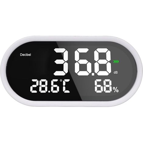 Digitales Dezibelmessgerät, Lcd-display, Hohe Präzision, Temperatur, Luftfeuchtigkeit, Luftfeuchtigkeit, Schallpegel Für Krankenhaustempel, 1 A, 2 A, 5 V, Usb