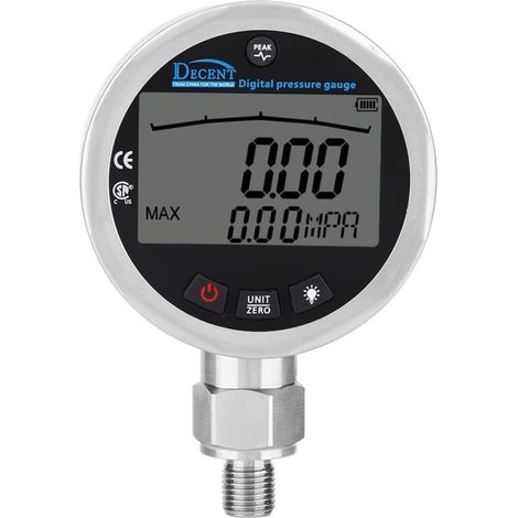 Digitales Hydraulikmanometer 400 Bar 0-40 Mpa 5800 Psi Mit G1/4-anschluss Für Pneumatische Werkzeuge, Druckluftsysteme, Landwirtschaftliche Maschinen