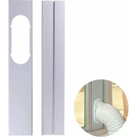 Dreistufige Schallwand, Einziehbare Dichtungsplatte Für Mobile Klimaanlage, Integrierte Fensterrahmenplatte – Verstellbare Höhe 55–110 Cm, 5510, Öffnung 7,520 Cm, 2 Stück Treetal
