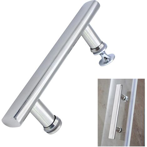 Duschtürgriff Aus Edelstahl – 145-mm-antrieb – Rutschfeste Gleiter Für Sichere Installation – Für 7–12 Mm Glas