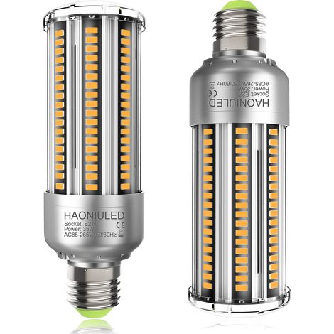 E27 35 W Led-glühbirne, Warmweiß 3000 K, Hohe Helligkeit 4000 Lm, Entspricht E27 300 W Halogenbirne, 2 Stück