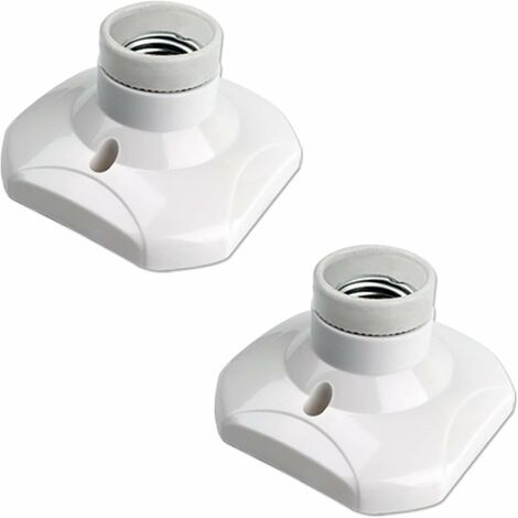 E27-deckenleuchte, Sockelschraube Für Innenwand-wandleuchte, Ac 230 V, Halterung Für E27-led-glühbirne, Kunststoffsockel, E27-sockel Für Garage, Werkstattdecke, 2 Stück