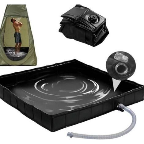Ecleanfy Tragbare, Faltbare Duschkabine Für Camping Und Haustiere – Wassertank Mit Schlauch Und Abflusssystem (zelt Nicht Im Lieferumfang Enthalten, Nur Wassertank)