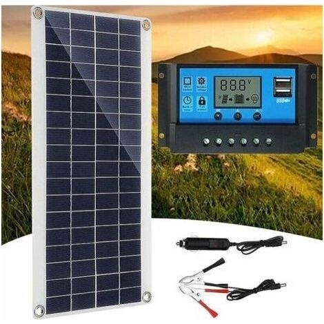 Ecleanfy-solarpanel 300 W 12 V, Solarpanel-set, Batterieladegerät-set Mit 60 A Solarladeregler Für Wohnmobil, Yacht, Outdoor, Garten, Beleuchtung