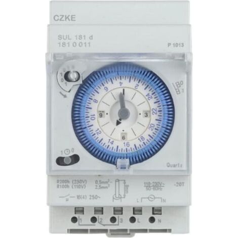 Ecleanfy-time Controller Sul181d Zeitschaltuhr, 15-minuten-intervall, Ganztägige Steuerung – 12 V Ac/dc, Ein Öffnen, Ein Schließen, 12–380 V, 250 V Ac, 16 A