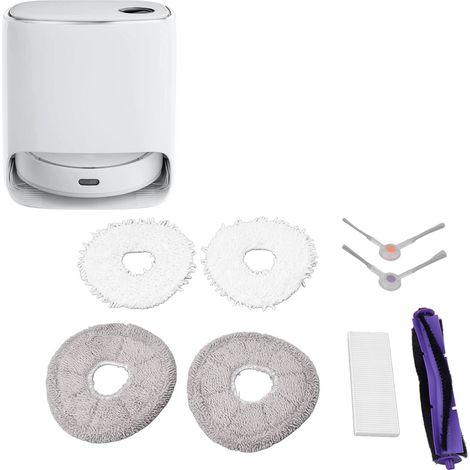 Zubehörset Für Den Narwal J3 Staubsauger: 1 Walzenbürste, 2 Seitenbürsten, 1 Filter, 2 Weiße Tücher, 2 Graue Tücher