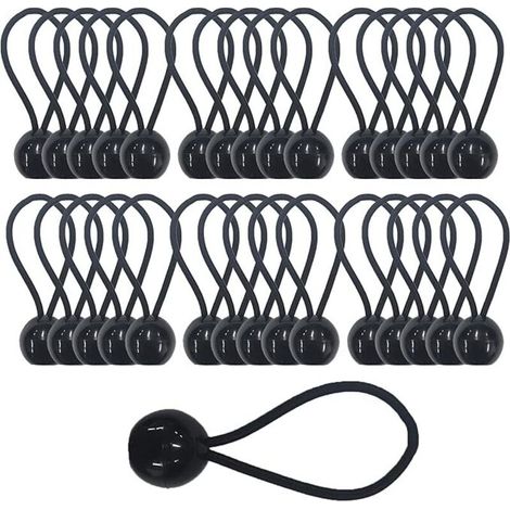 Elastischer Spanner Mit 3,5 Mm Kugel – Packung Mit 30 Stück Für Planen, Zelte, Pavillons, Banner, Camping Und Vorhänge
