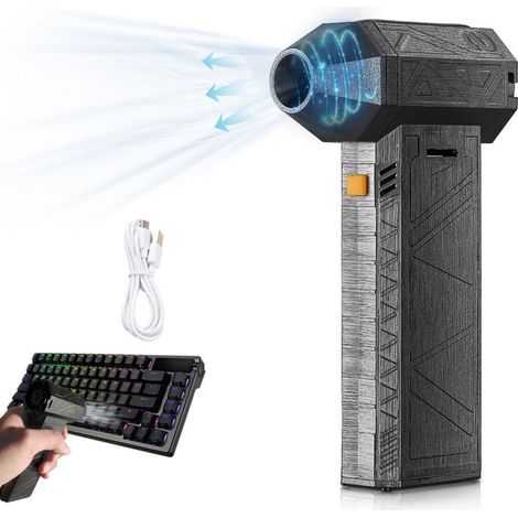 Elektrischer Luftzerstäuber, 130.000 U/min, Turbo-jet-ventilator, Tragbares Jet-trockengebläse, Eingebauter 8000-mah-akku Für Haus, Garten, Blatt, Outdoor, Autos, Computer, Tastaturen