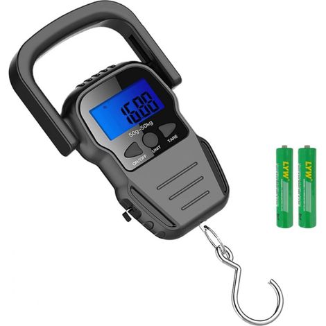 Elektronische Gepäck-/kofferwaage Mit Hintergrundbeleuchtetem Lcd-display Für Reisen, Angeln Und Bogenschießen, Wasserdichte Tasche, Maßband (batterien Im Lieferumfang Enthalten)