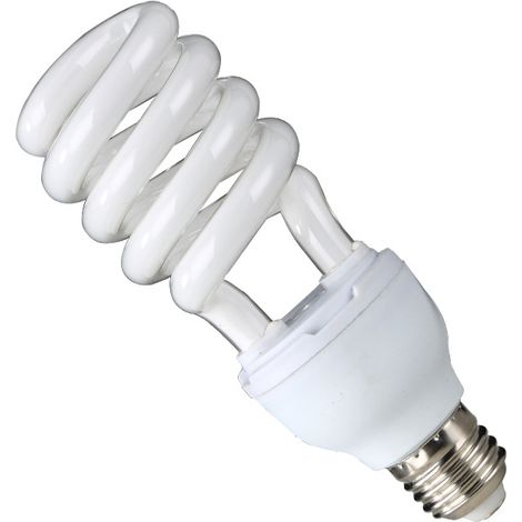 Energiesparende Spiralbirnenlampe (spirale, E27, Weiße Farbe, 6500 K, Weiß, 45 W) [energieklasse A]