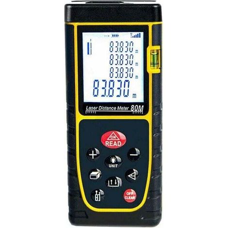 Enowelir Laser-entfernungsmesser, 40 M, Hochpräzise, ​​tragbares Infrarot-messgerät, Elektronisches Lineal, Gelb