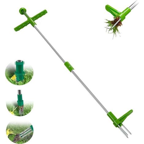Ergonomischer Manueller Freischneider, Mechanischer Freischneider Mit 3 Edelstahlkrallen Und 100 Cm Langem Griff Aus Aluminiumlegierung, Handgerät Für Garten Und Rasen.