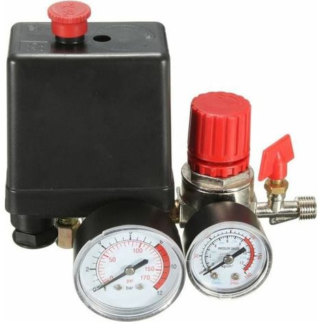 Forehill Luftkompressor Mini-regler 240 V 15 A Steuerschalter Ventildruck Mit Manometer