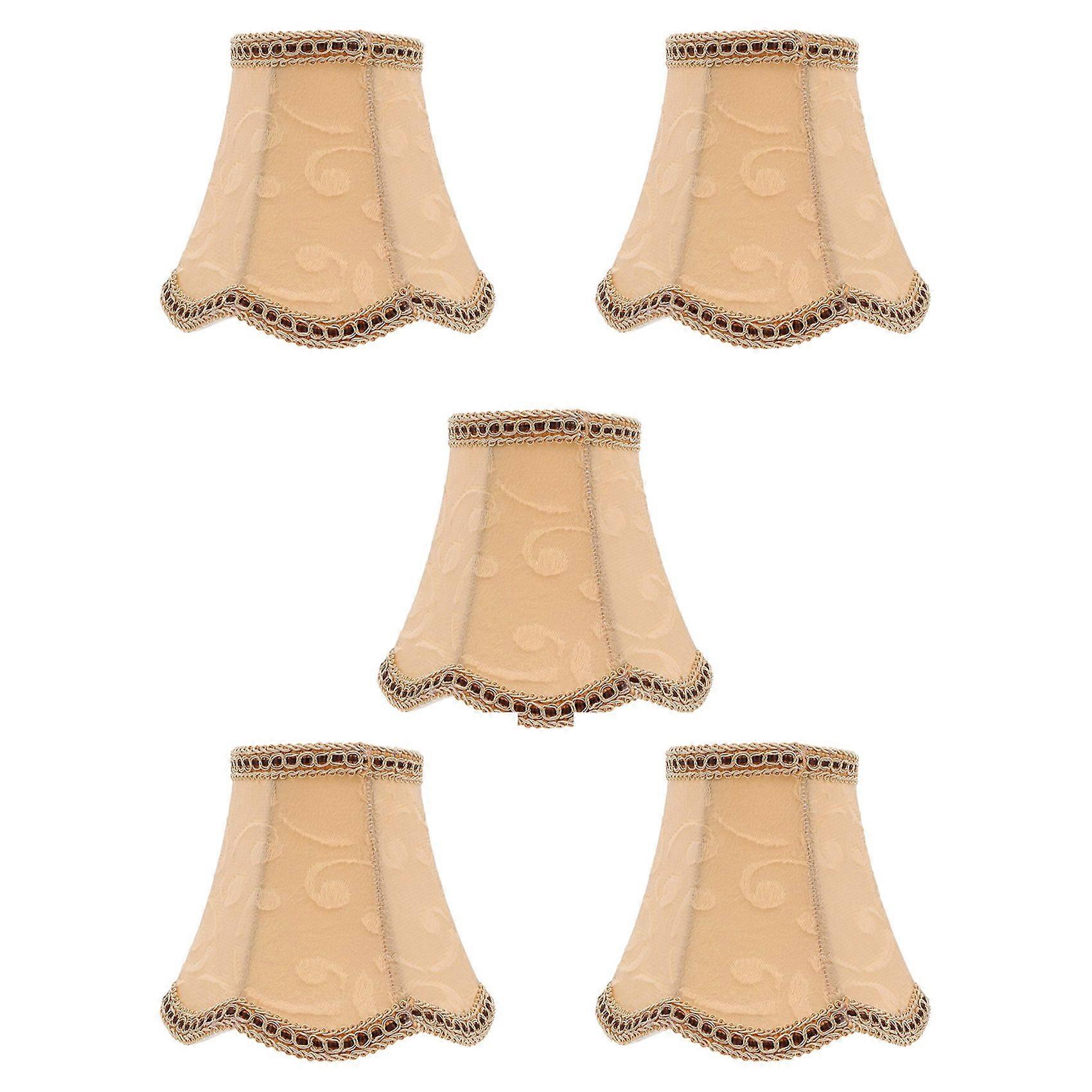 Lot De 5 Abat-jour En Tissu Avec Fermeture À Clip, Housses D'Abat-jour, Abat-jour Cylindriques, Abat-jour Pour Lampadaires, Décoration Intérieure