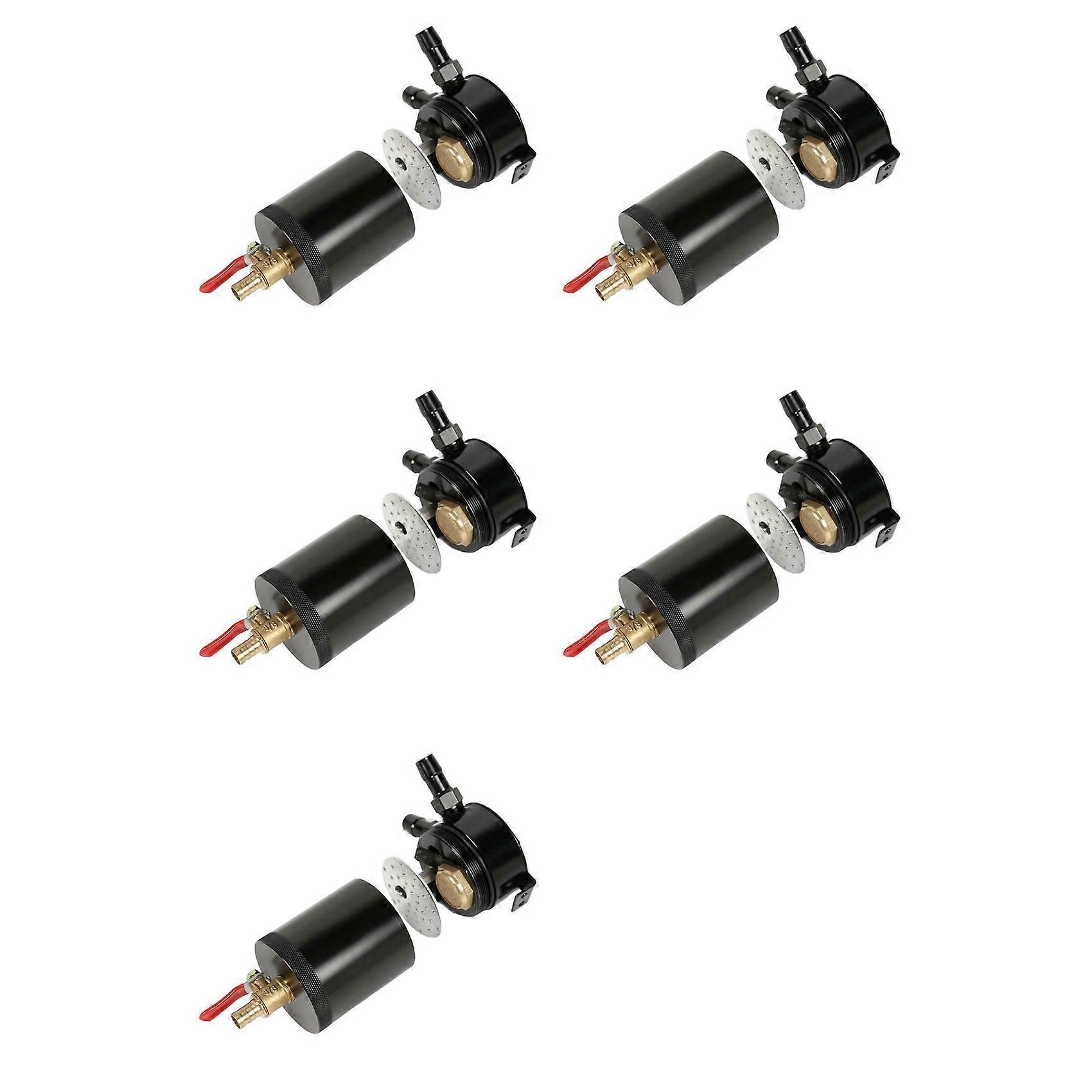 Réservoir De Récupération D'Huile Universel 5x Compact À 2 Ports En Aluminium Avec Vanne De Vidange, Pièces Pour Réservoir De Carburant