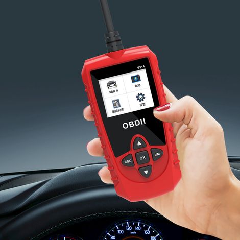 Professionelles Obd2-lesegerät – Fahrzeugdiagnose Mit 9 Protokollen – Fehlercodeerkennung Und -löschung – Kompatibel Mit Pkw Und Motorrädern