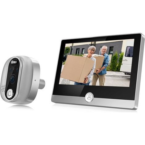 1080p-video-gegensprechanlage – Digitale Türspionkamera – 4,3-zoll-monitor – Smartphone-ansicht – 120°-weitwinkel – Zwei-wege-audio – Nachtsicht