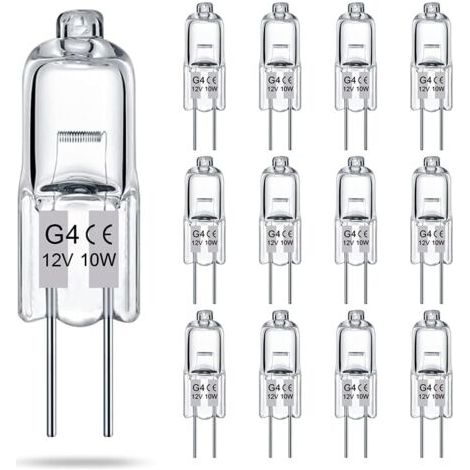 G4-glühbirnen, 14 Stück, 12 V, 10 W, 2-polig, Halogenlampen, Typ T3 Jc, Ersatz Für Unterschrankbeleuchtung, Kronleuchter, Landschaftsbeleuchtung, Dimmbar, Warmweiß 2700 K.