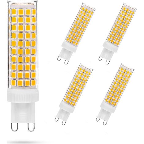 G9-led-glühbirne 10 W, Entspricht 100 W G9-halogenbirne, 1200 Lm, Ac 100 V–265 V, Warmweiß 3000 K, Nicht Dimmbare G9-glühbirnen Für Die Heimbeleuchtung, 5er-pack
