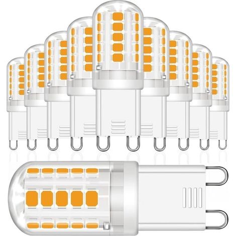 G9-led-leuchtmittel, 3 W, Entspricht 30 W, Halogen, Warmweiß 2700 K, 380 Lm, Flimmerfrei, Ac/dc 220–240 V, Nicht Dimmbar, 10 Stück