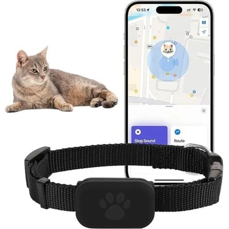 Gps-halsband Für Katzen Ip67 Wasserdicht Ios/android-kompatibel 12 Monate Akkulaufzeit Komfortables Medizinisches Nylonband