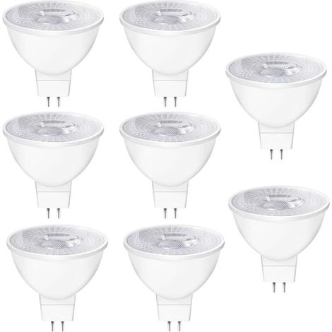 Gu5.3 Mr16 Led-leuchtmittel 12 V, 5 W, Entspricht 50 W Herkömmlicher Lampe, Warmweiß 2700 K, 550 Lm, 38° Winkel, Led-spot-leuchtmittel Mr16 12 V Ac/dc, Nicht Dimmbare Reflektorlampe, 10 Stück, Energie