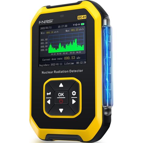 Geiger-detektor Für Nukleare Strahlung – Fnirsi-strahlungsdosimeter Mit Lcd-display, Tragbarer Wiederaufladbarer Beta-gamma-röntgenstrahlungsmonitor, 5 Umschaltbare Dosierungseinheiten