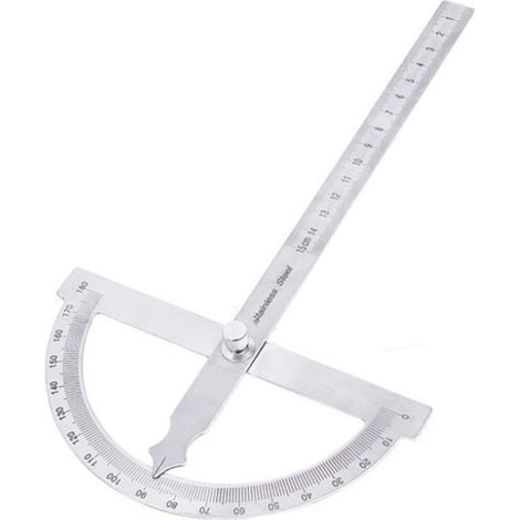 Goniometer – 180-grad-halbkreis – Einarmiger Winkelmesser Aus Rostfreiem Eisen Für Die Holzbearbeitung