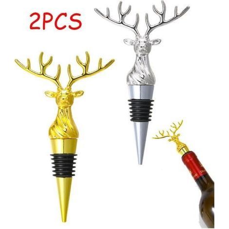 Honornic – Flaschenverschluss, Weinflaschenverschluss Aus Zinklegierung, Hirschkopf-champagnerverschluss, Für Weihnachten, Wodka, Whiskey