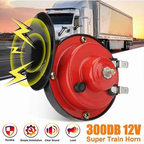 Honornic – Ultra Laute 12 V 300 Db Zughupe, Wasserdicht, Für Motorrad, Auto, Lkw, Suv, Boot, Rot