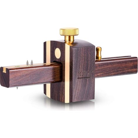 Holzbearbeitungsmarkierung, Ebenholz, Quadratische Lehre, 16,2 Cm, Schiebemarkierung, Rasiermesser-markierung, Messwerkzeug Mit Messingschraube, Verstellbarer Kopf, Prüfgerät, Tischlerzubehör