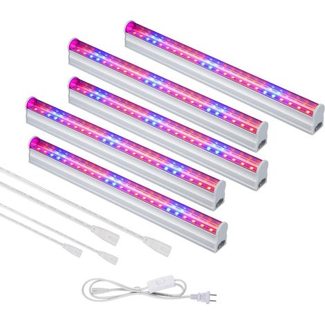 Houhence – T5 6w Led-wachstumslicht – Blau-rotes Licht 660 Nm 450 Nm – Lichtstrom 3000 Lm – Für Zimmerpflanzen Und Setzlinge
