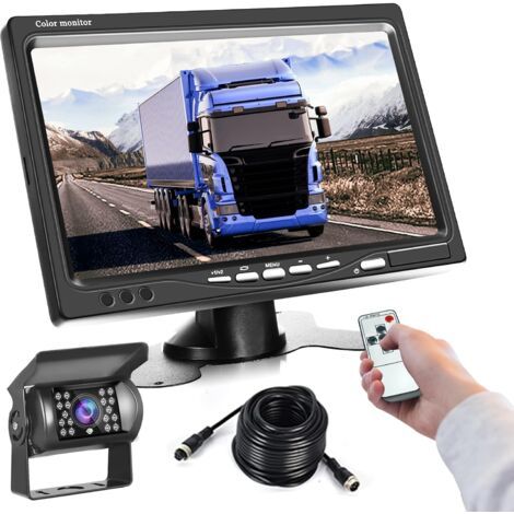 Ikodm – Auto-rückfahrkamera – 7-zoll-lcd-monitor – Ip68 Wasserdichte Ir-nachtsicht – 4-poliges Luftfahrtkabel – 12v-24v-stromversorgung