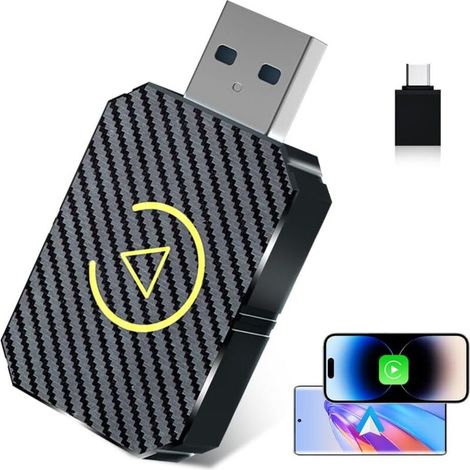 Kabelloser Android Auto- Und Kabelloser Carplay-adapter, 2-in-1 Für Auto Und Android Auto Car Play Wireless-adapter, Kompatibel Mit Autos Ab 2016 Und Telefon Ios 10+, Android 11+