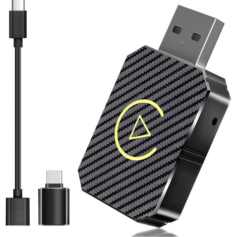 Kabelloser Carplay-adapter Für Iphone – Bluetooth 5.0 Und 5,8 Ghz Wlan – Plug-and-play-installation – Kompatibel Mit 98 % Aller Autos