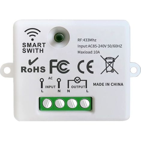 Kabelloser Lichtschalter, 10-a-relais-empfänger-controller, Einfache Installation, Für Beleuchtung Bis Zu 1500 W