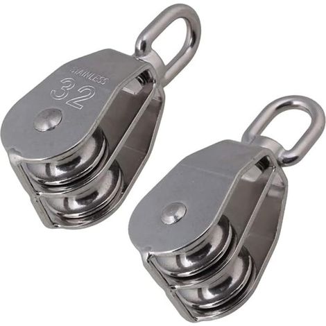 Kabelrolle, Heberolle, M32-doppelrollen Aus Edelstahl 304, Maximale Belastung 250 Kg, 5 Stück